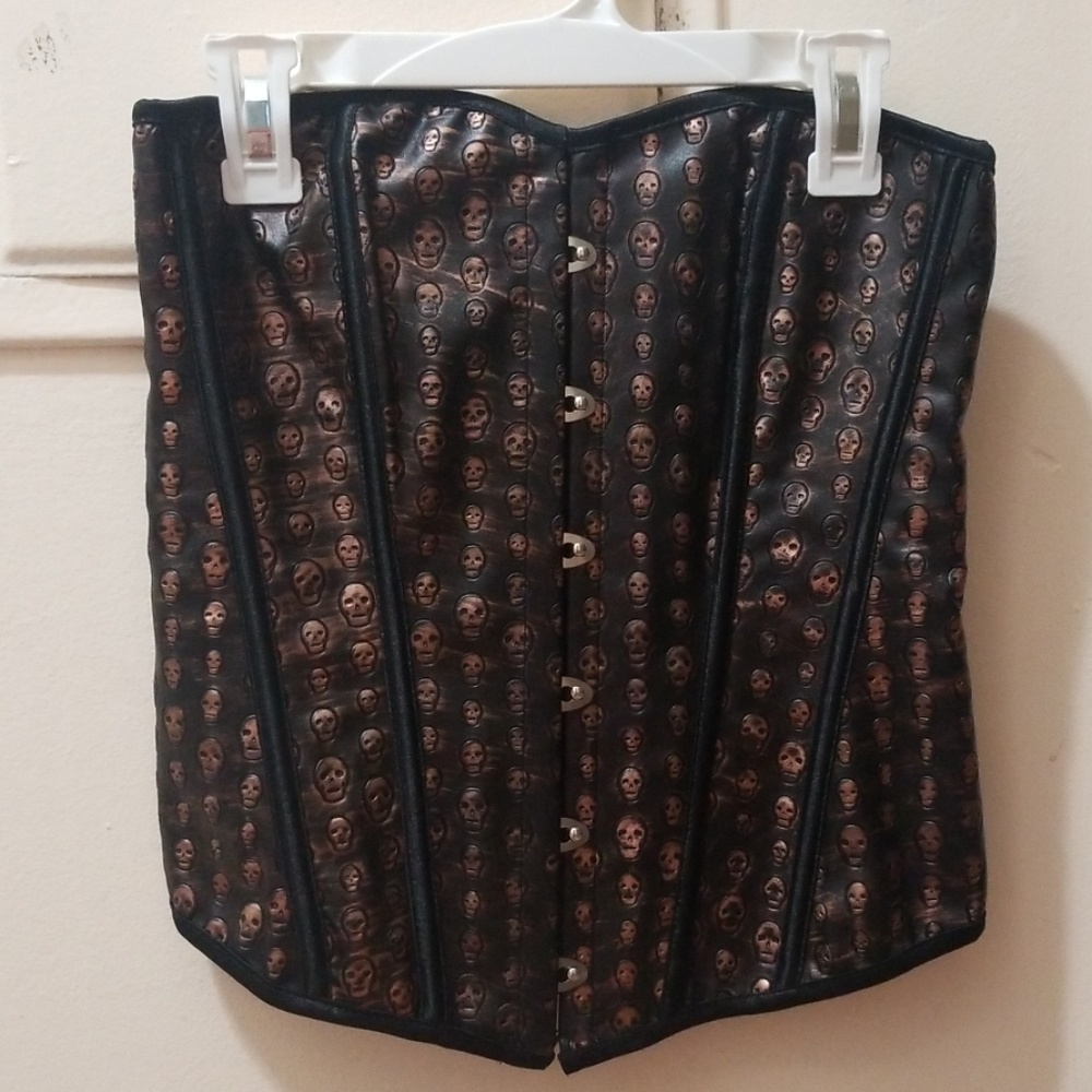 Black/Brown Skull Corset